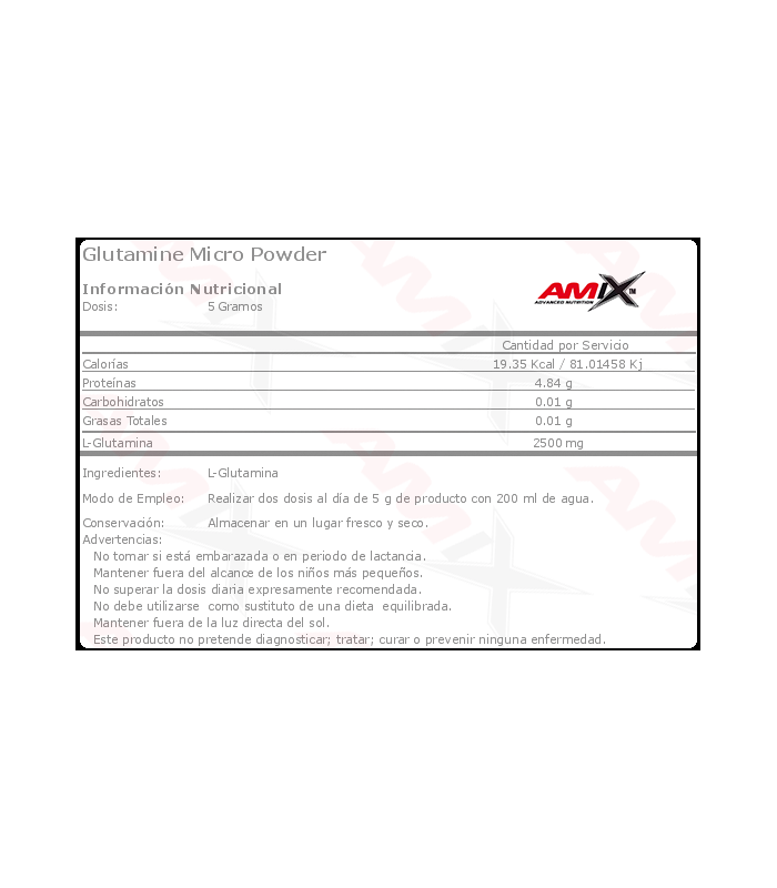 GLUTAMINE MICROPOWDER 500 gr.