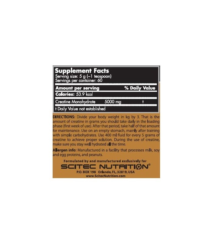 CREATINE 100% MONOHYDRATE 300 gr.