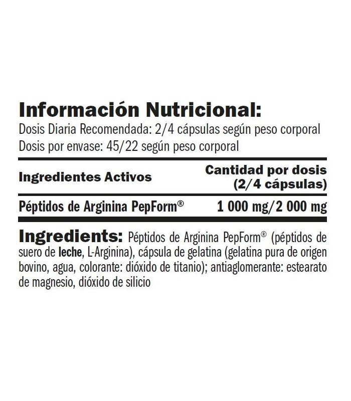 ARGININE PEPFORM PEPTIDES 90 caps.