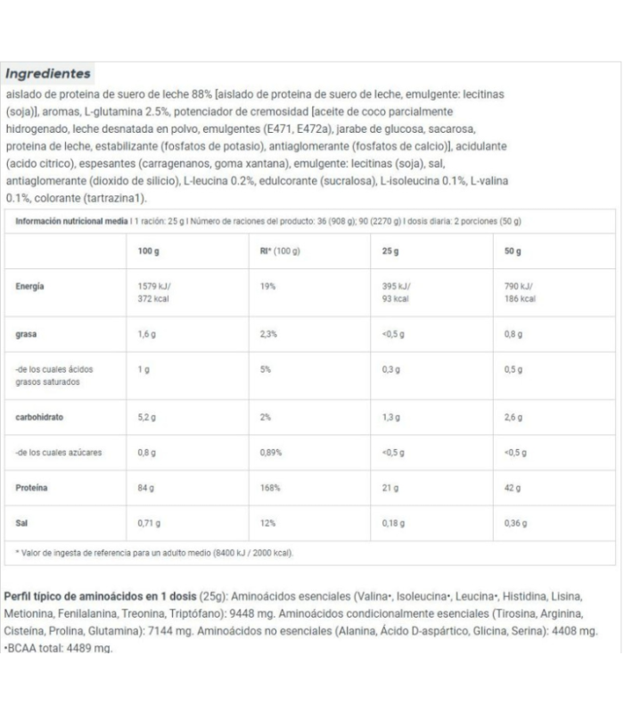 ISO WHEY ZERO 1816 gr.