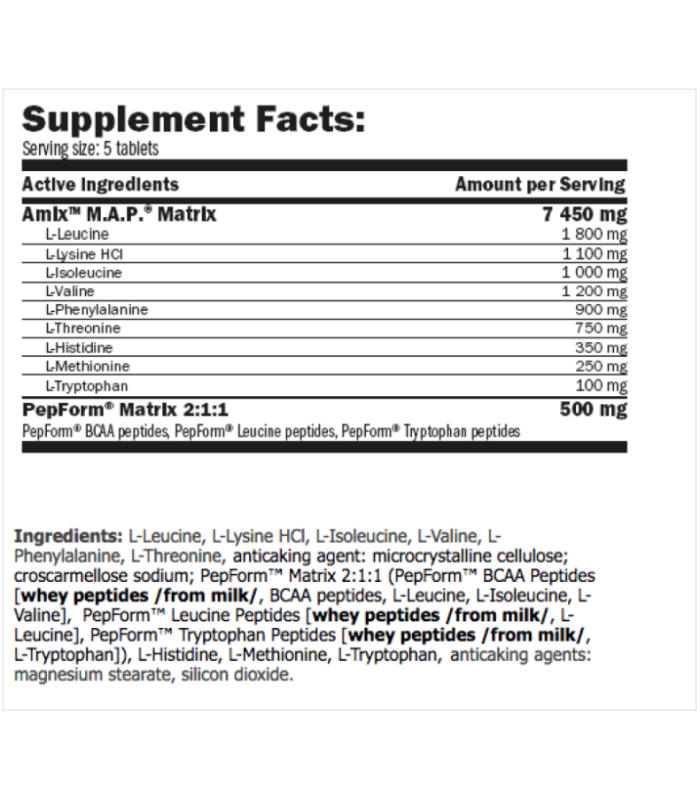 M.A.P. MUSCLE AMINO POWER 375 tabs