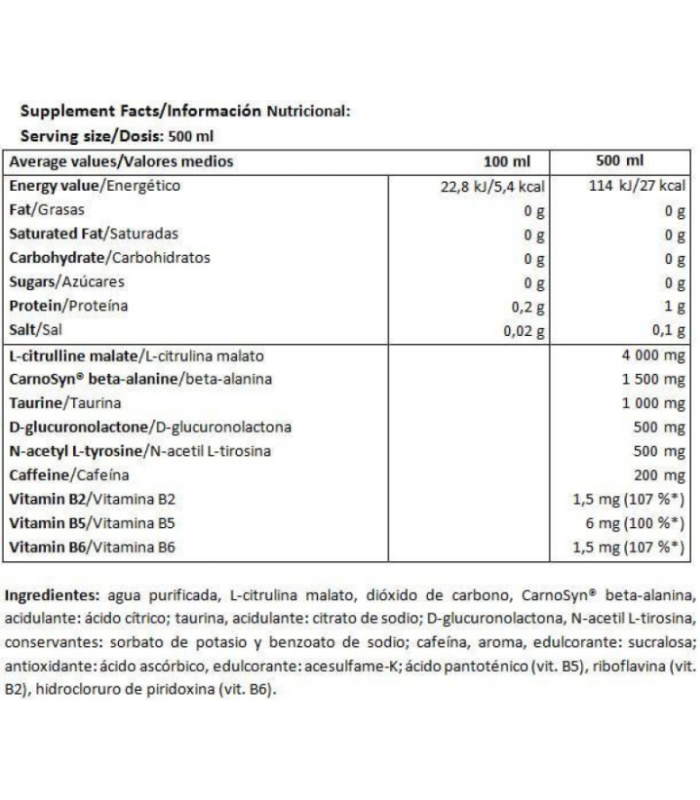 CELLUP PREWORKOUT DRINK 500 ml.