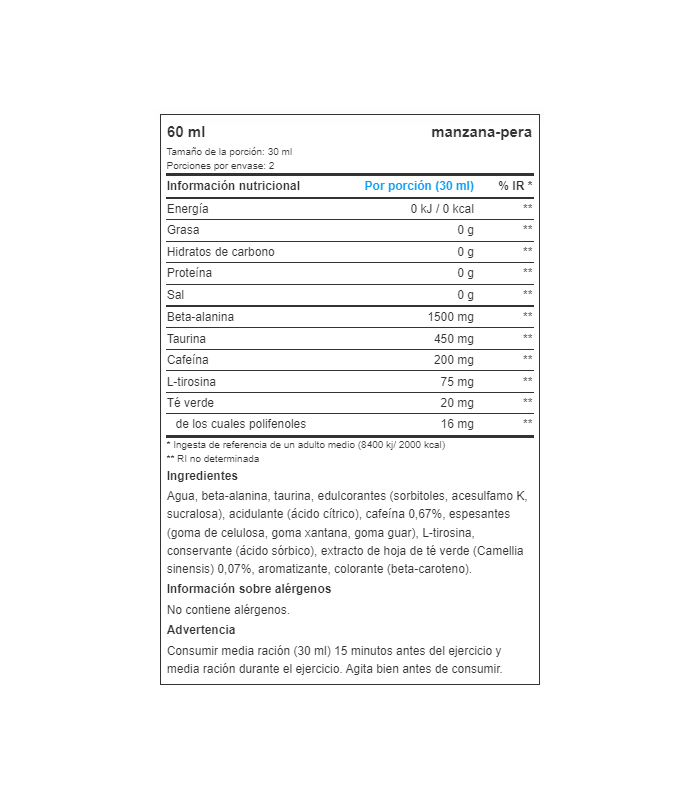 HOT BLOOD HARDCORE SHOT 60 ml.