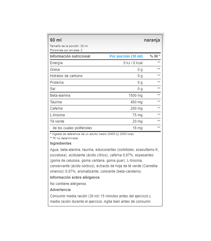 HOT BLOOD HARDCORE SHOT 60 ml.