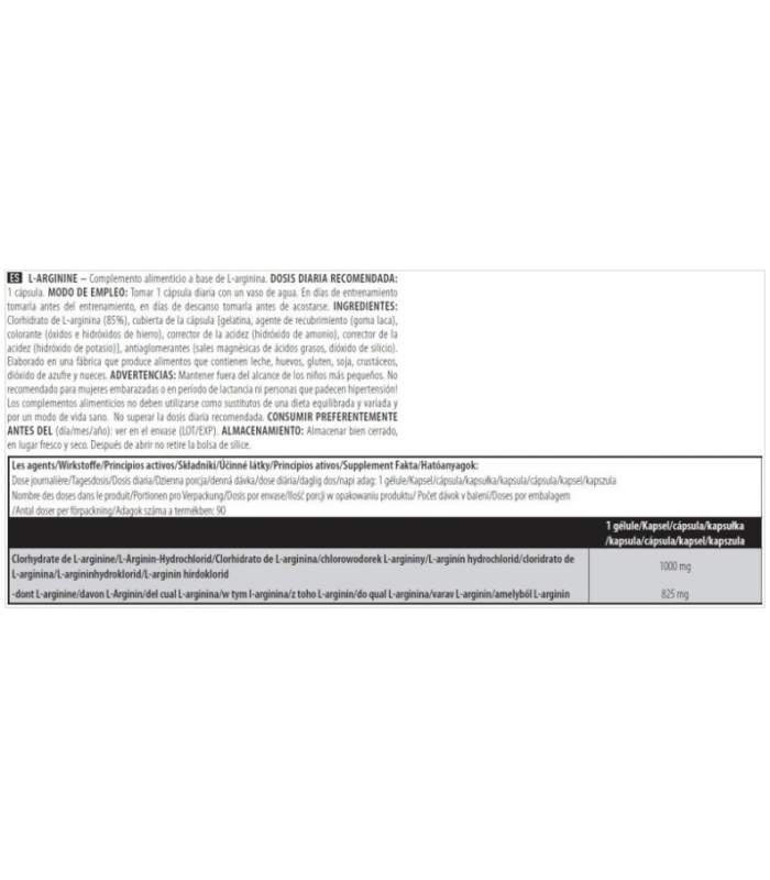 L-ARGININE 90 caps.