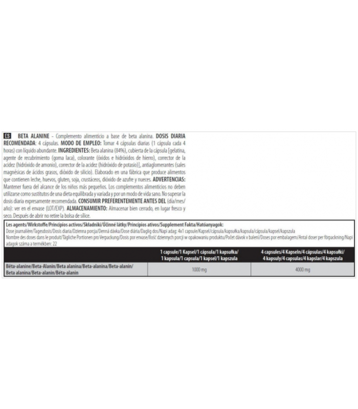 BETA ALANINE 90 caps.