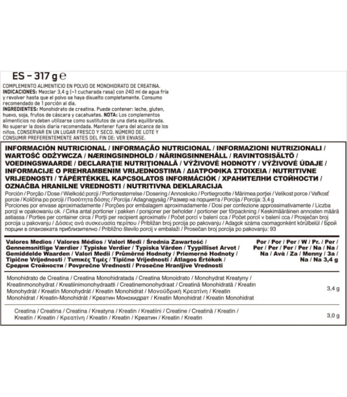 CREATINE POWDER 317 gr.
