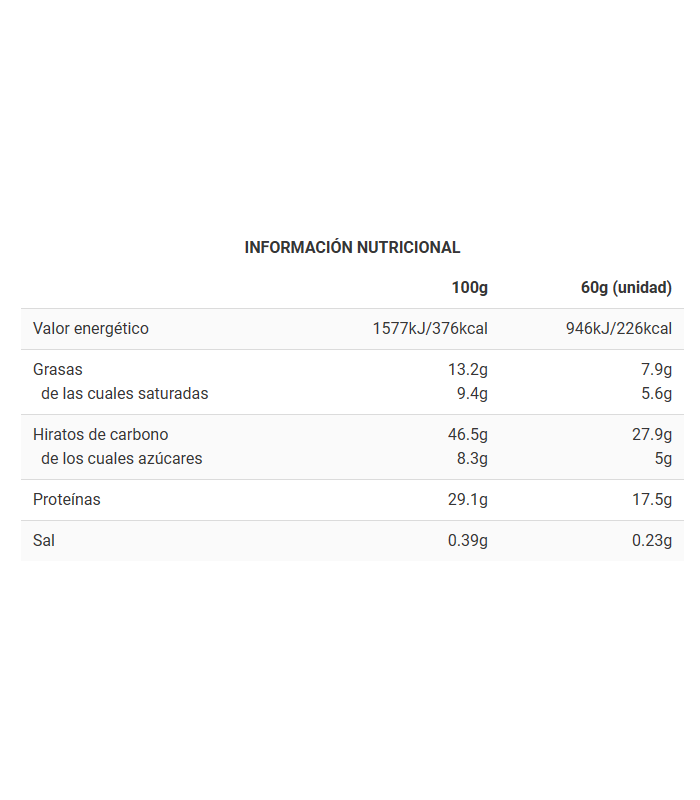 PROTEIN BAR LACASITOS 60gr.