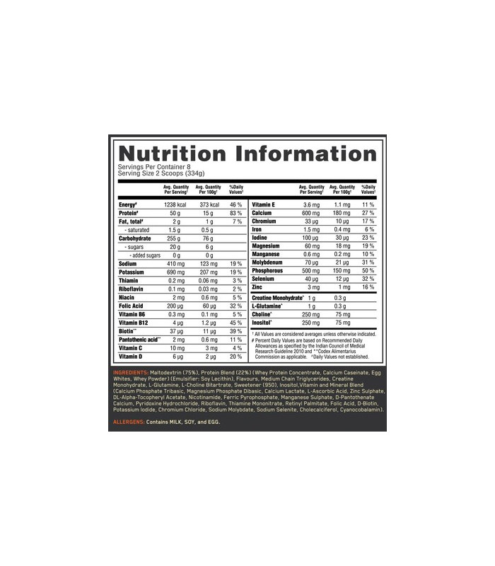 SERIOUS MASS 2,7 kg.