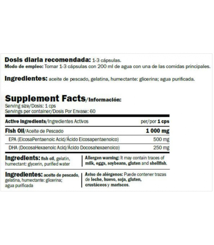 FISH OIL OMEGA 3 60 caps.