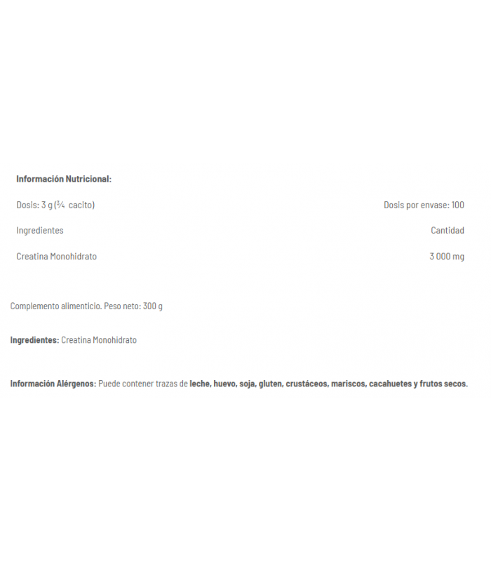 CREATINE MONOHYDRATE 300 gr.