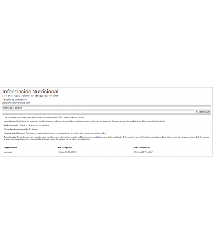 MAGNESIO BISGLICINATO 120 caps.