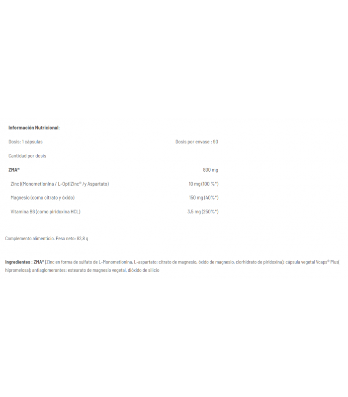 ZMA 90 caps.