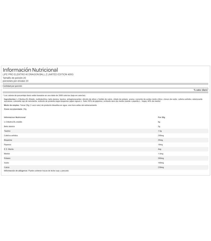 ELEKTRO KI DRAGON BALL Z 400gr.