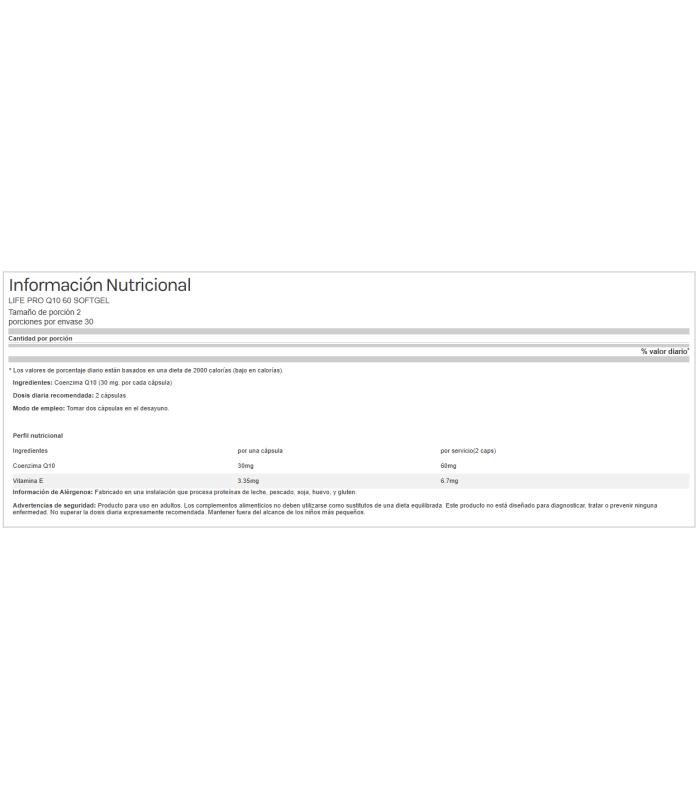 LIFE PRO Q10 60 perlas
