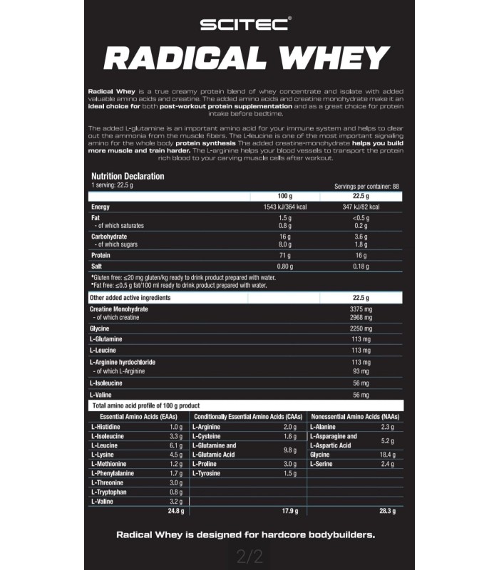 RADICAL WHEY 2kg.