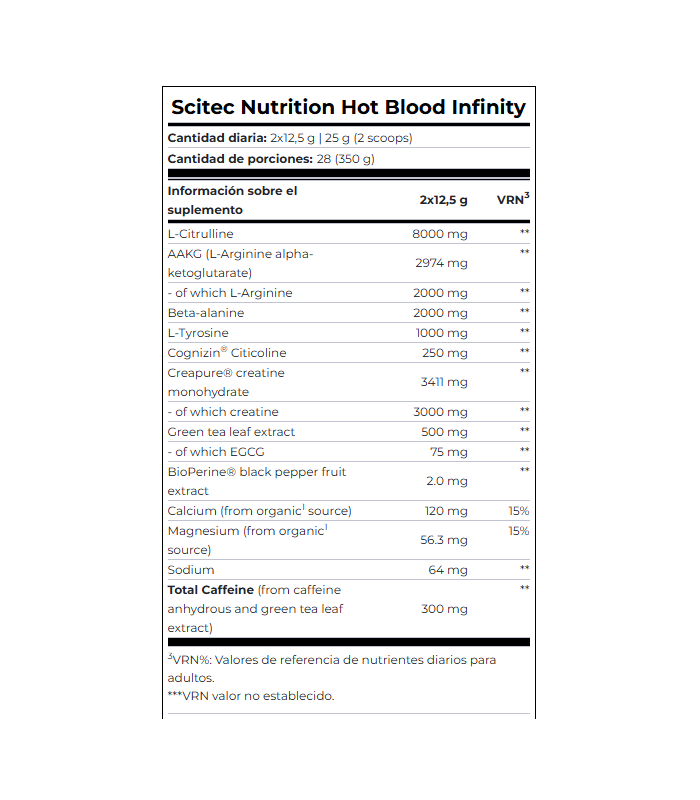 HOT BLOOD INFINITY 350gr.