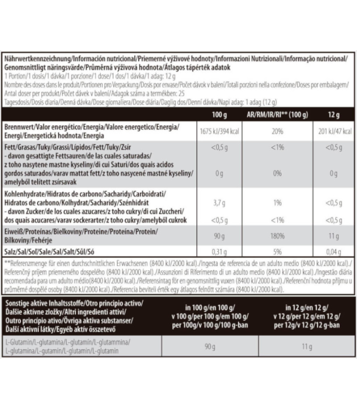 GLUTAMINE ZERO 300gr.
